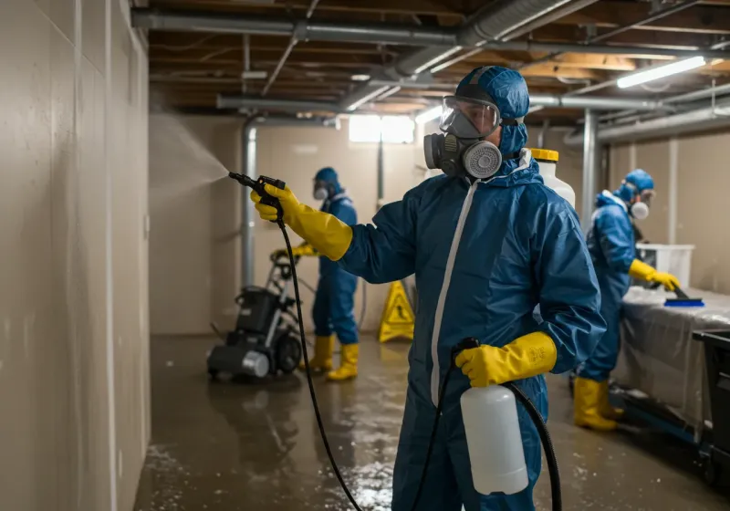 Basement Sanitization and Antimicrobial Treatment process in Brices Creek, NC