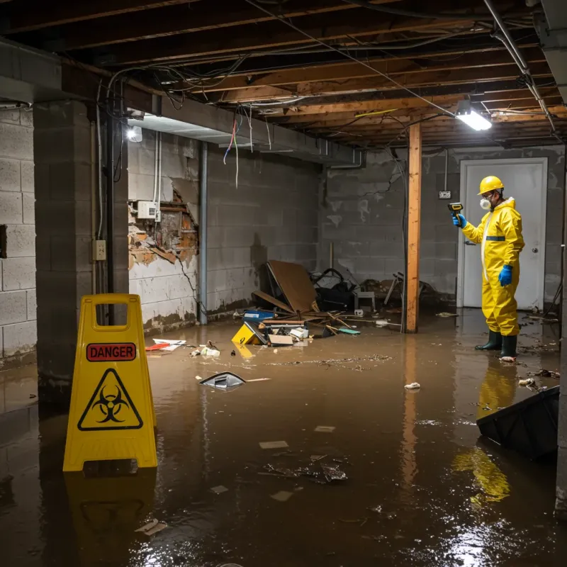 Flooded Basement Electrical Hazard in Brices Creek, NC Property